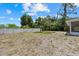 Large backyard with fenced perimeter and mature trees at 18292 Robinson Ave, Port Charlotte, FL 33948
