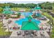 Resort-style community pool area with water slide at 18924 Duquesne Dr, Tampa, FL 33647