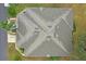 Aerial view of a house roof with solar vents at 2028 Acadia Greens Dr, Sun City Center, FL 33573