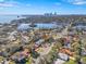 Aerial view showing home's location near water at 215 Snell Isle Ne Blvd, St Petersburg, FL 33704