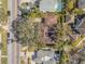 Aerial view of a home and surrounding neighborhood, showcasing the property's location and landscape at 215 Snell Isle Ne Blvd, St Petersburg, FL 33704