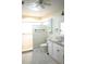 Updated bathroom with walk-in shower and granite vanity at 317 Green Manor Dr # 38 B, Sun City Center, FL 33573