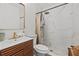 Modern bathroom with marble shower and stylish vanity at 3731 6Th N Ave, St Petersburg, FL 33713