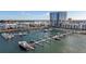 Aerial view showing boat slips and waterfront property at 5120 Marina Way # 2208, Tampa, FL 33611