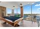 Game room featuring a pool table and waterfront views at 5120 Marina Way # 2208, Tampa, FL 33611