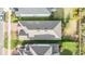 Top-down view of a house showcasing its roofline and landscaping at 5613 Del Coronado Dr, Apollo Beach, FL 33572