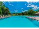 Relaxing community pool with plenty of lounge chairs at 775 Rolling Hills Dr, Palm Harbor, FL 34683