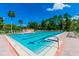 Inviting community pool with ample lounge chairs at 775 Rolling Hills Dr, Palm Harbor, FL 34683