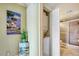 Stackable washer and dryer in a closet at 851 Bayway Blvd # 201, Clearwater, FL 33767