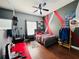 Bright bedroom with a full-size bed and themed decor at 9625 Fox Hearst Rd, Tampa, FL 33647