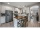 Modern kitchen with stainless steel appliances and an island at 117 W Minnehaha St, Tampa, FL 33604