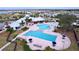 Aerial view of community pool and clubhouse at 13455 Jamaica Plank Loop, Riverview, FL 33579