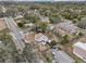 Aerial view of a house and surrounding neighborhood at 1424 E Bougainvillea Ave, Tampa, FL 33612