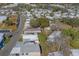 Aerial view of mobile home community showing street and home details at 148 Gull Aire Blvd, Oldsmar, FL 34677