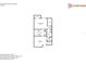 Floor plan of the first floor, showing two bedrooms and a bathroom at 1505 Chateaux De Ville Ct, Clearwater, FL 33764