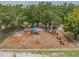 Aerial view of a playground with play structures at 19106 Cellini Pl, Lutz, FL 33558