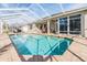 Large swimming pool with a screened patio and ample deck space at 19106 Cellini Pl, Lutz, FL 33558