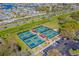 Aerial view of community pickleball courts at 2241 Greenwich Dr # 68, Sun City Center, FL 33573