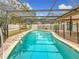 Relaxing kidney-shaped pool with safety fence at 3005 Enisglen Dr, Palm Harbor, FL 34683