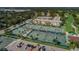 Aerial view of tennis courts near condos at 3147 Hyde Park Dr, Clearwater, FL 33761