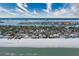 Beachfront property aerial view, showcasing the ocean at 809 Mandalay Ave, Clearwater Beach, FL 33767