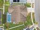 Bird's-eye view of home with pool and backyard at 11424 Zenith Cir, Tampa, FL 33635