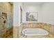 Spa-like bathroom with soaking tub and walk-in shower at 15209 Leith Walk Ln, Tampa, FL 33618