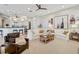 Living room with hardwood floors and view of kitchen at 15209 Leith Walk Ln, Tampa, FL 33618