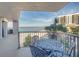 Balcony with ocean view and patio furniture at 1660 Gulf Blvd # 304, Clearwater Beach, FL 33767