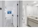 Small bathroom with vanity and shower/tub combo at 1660 Gulf Blvd # 304, Clearwater Beach, FL 33767