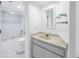 Small bathroom with vanity and shower/tub combo at 1660 Gulf Blvd # 304, Clearwater Beach, FL 33767