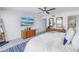 Bright bedroom with large TV and ocean view at 1660 Gulf Blvd # 304, Clearwater Beach, FL 33767