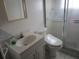 Clean bathroom with shower, toilet and vanity at 1900 59Th N Ave # 212, St Petersburg, FL 33714