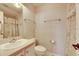 Clean bathroom with a toilet, sink, and shower/tub combo at 2512 Centennial Falcon Dr, Valrico, FL 33596