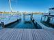 Private boat dock with access to the waterway at 3200 Gulf Blvd # 204, St Pete Beach, FL 33706