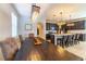 Dining room with a large wooden table and chandelier at 5027 Autumn Ridge Dr, Wesley Chapel, FL 33545