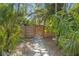 Stone pathway leads through a lush, tropical garden at 5027 Sunrise S Dr, St Petersburg, FL 33705