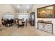 Spacious dining area with dark wood furniture and decorative accents at 8535 Delaware Dr, Weeki Wachee, FL 34607