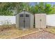 Two storage sheds in the backyard at 8535 Delaware Dr, Weeki Wachee, FL 34607