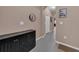 Bright hallway with neutral walls and storage cabinet at 8967 Indigo Trail Loop, Riverview, FL 33578