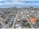 Wide aerial view of the neighborhood and coastline at 117 73Rd Ave, St Pete Beach, FL 33706