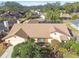 Aerial view of a single-Gathering home with a pool and landscaped yard at 14031 Shady Shores Dr, Tampa, FL 33613