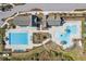 Aerial view of community pool and recreation center at 14838 Paddock Pond Ave, Lithia, FL 33547