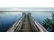 Wooden fishing pier extending over calm lake water at 1512 Big Bass Dr, Tarpon Springs, FL 34689