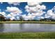 Peaceful golf course view with a pond and a charming footbridge at 1937 Sterling Glen Ct, Sun City Center, FL 33573