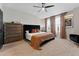 Spacious main bedroom with a plush bed and ample closet space at 29913 Southwell Ln, Wesley Chapel, FL 33543