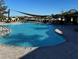 Community pool with lounge chairs and shade structure at 34219 Sorrel Mint Dr, Wesley Chapel, FL 33543