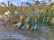 Various kayaks and canoes are neatly stored on a rack at 3870 155Th E Ave, Parrish, FL 34219