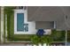 Aerial view showing pool, patio, and backyard at 4224 W Kensington Ave, Tampa, FL 33629