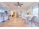 Bright dining area with hardwood floors and modern decor at 4702 W Bay Ave, Tampa, FL 33616